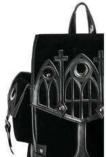 Restyle Gothic bags Steampunk bags - Gothic Cathedral Backpack Black Velvet Restyle