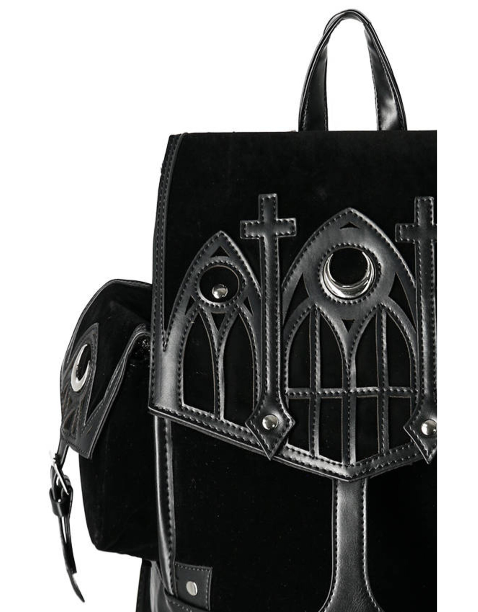 Restyle Gothic bags Steampunk bags - Gothic Cathedral Backpack Black Velvet Restyle