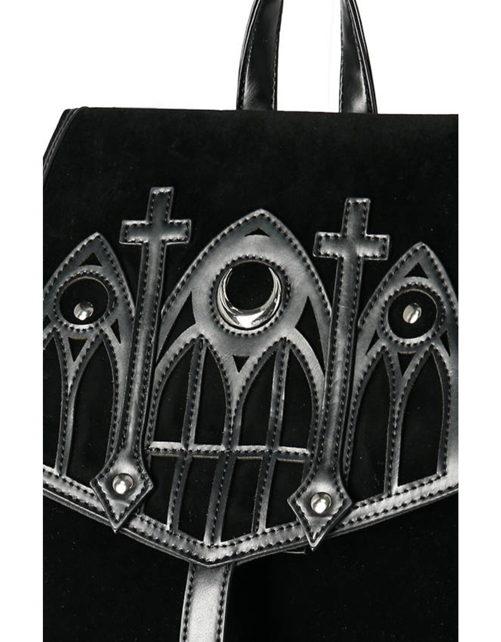 Restyle Gothic bags Steampunk bags - Gothic Cathedral Backpack Black Velvet Restyle