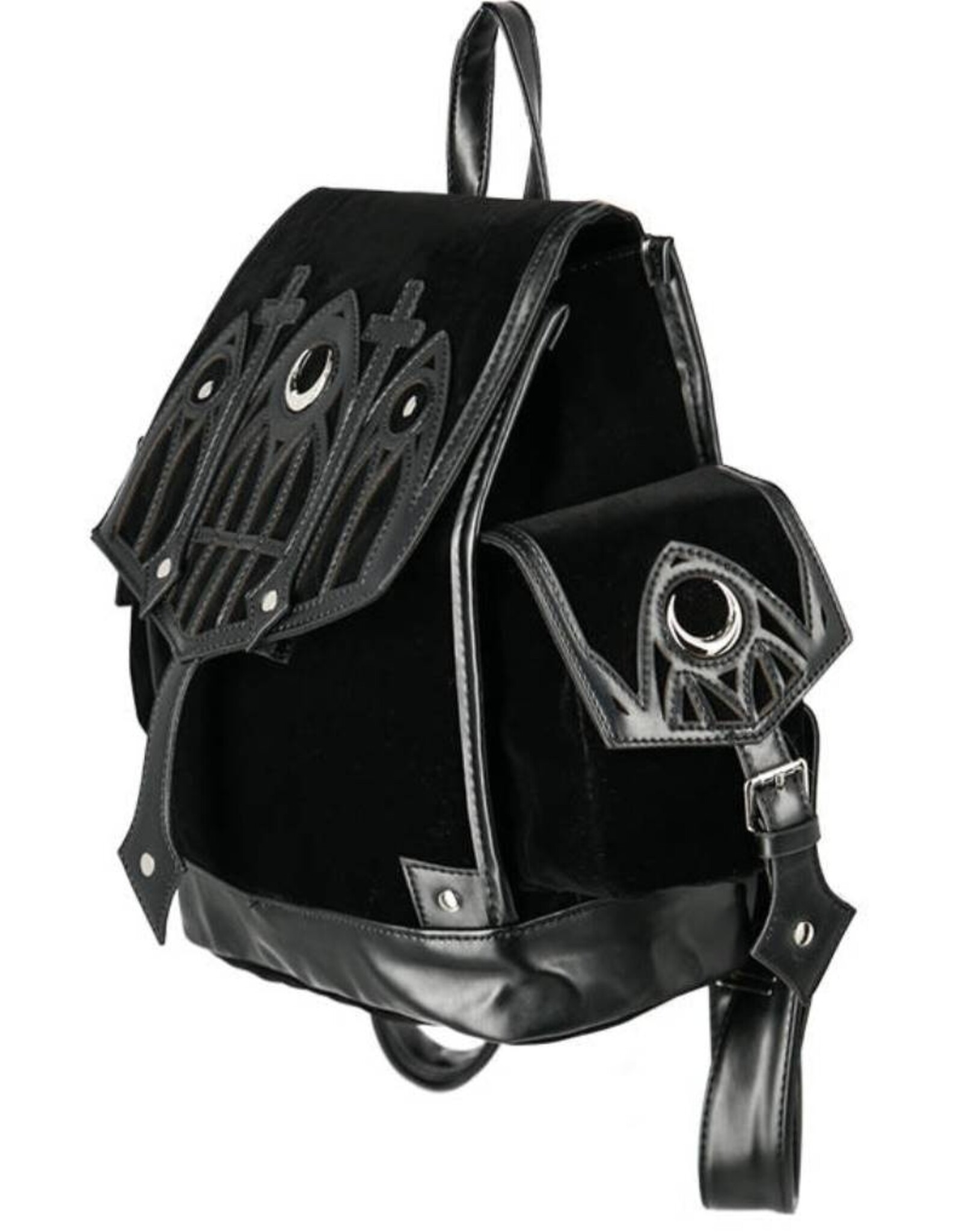 Restyle Gothic bags Steampunk bags - Gothic Cathedral Backpack Black Velvet Restyle