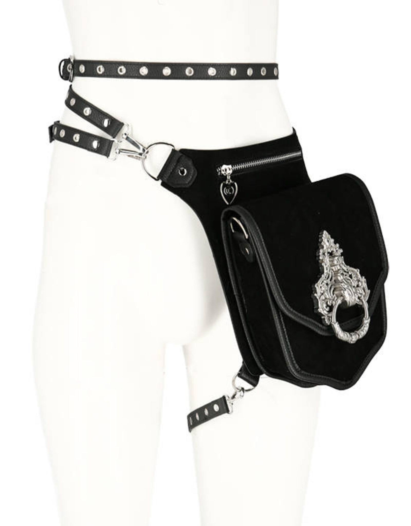 Restyle Gothic tassen Steampunk tassen - Knocker Holster Riem met Heuptas Restyle