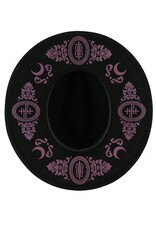 Restyle Gothic and Steampunk accessories -  Gothic Hat with Burgundy Monogram Baroque Restyle