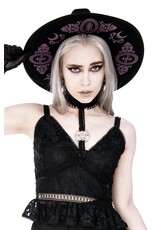 Restyle Gothic and Steampunk accessories -  Gothic Hat with Burgundy Monogram Baroque Restyle