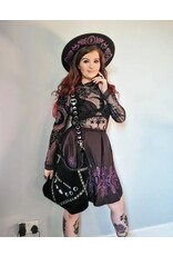 Restyle Gothic and Steampunk accessories -  Gothic Hat with Burgundy Monogram Baroque Restyle