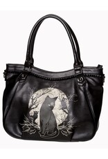 Banned Gothic Bags Steampunk Bags - Banned Hecate in Fool Moon Handbag with Black Cat