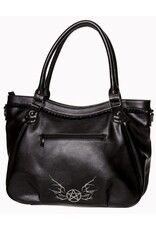 Banned Gothic Bags Steampunk Bags - Banned Hecate in Fool Moon Handbag with Black Cat