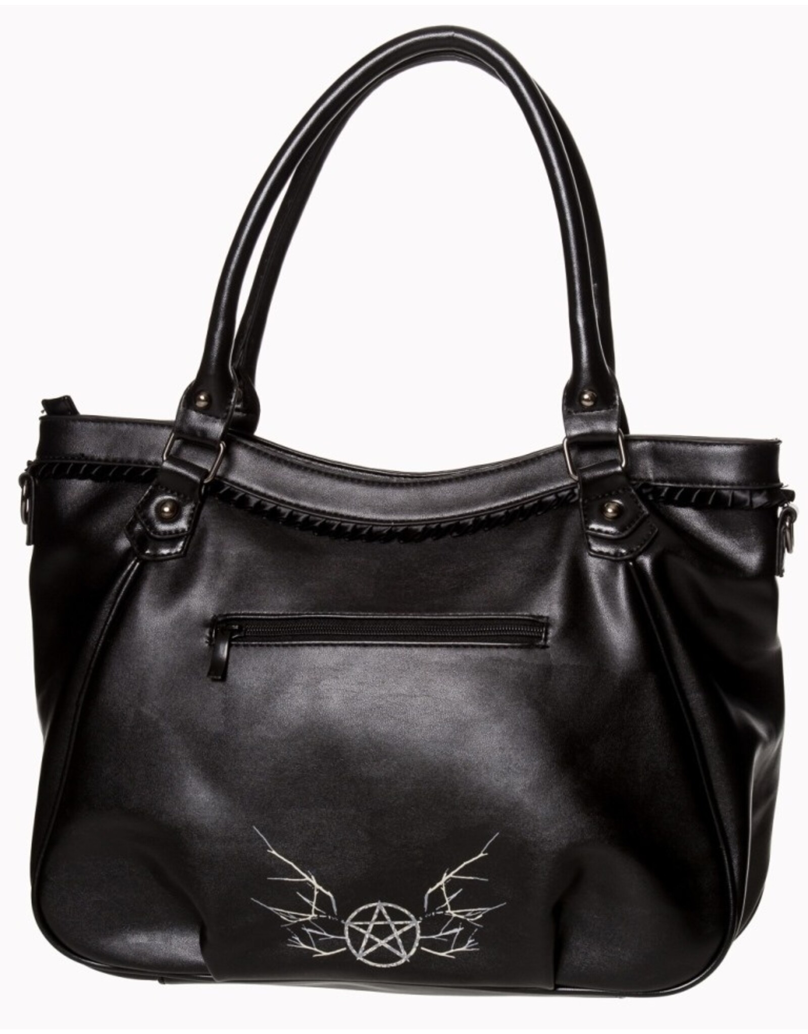 Banned Gothic Bags Steampunk Bags - Banned Hecate in Fool Moon Handbag with Black Cat