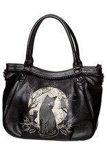 Banned Gothic Tassen Steampunk Tassen - Banned Hecate in Fool Moon Handtas met  Zwarte Kat