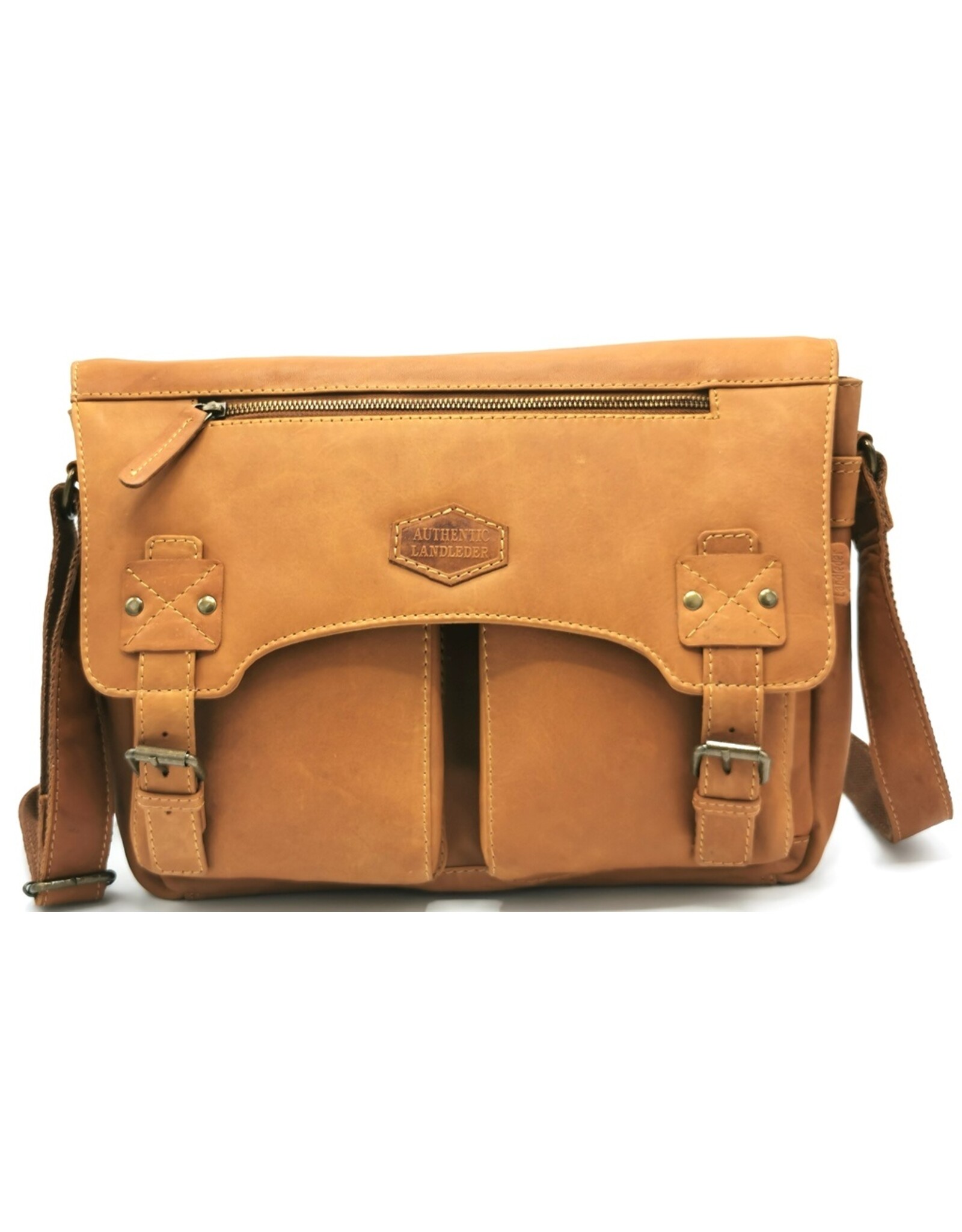 LandLeder Leather bags - Leather Messenger bag  PINCH OF WAX 35cm