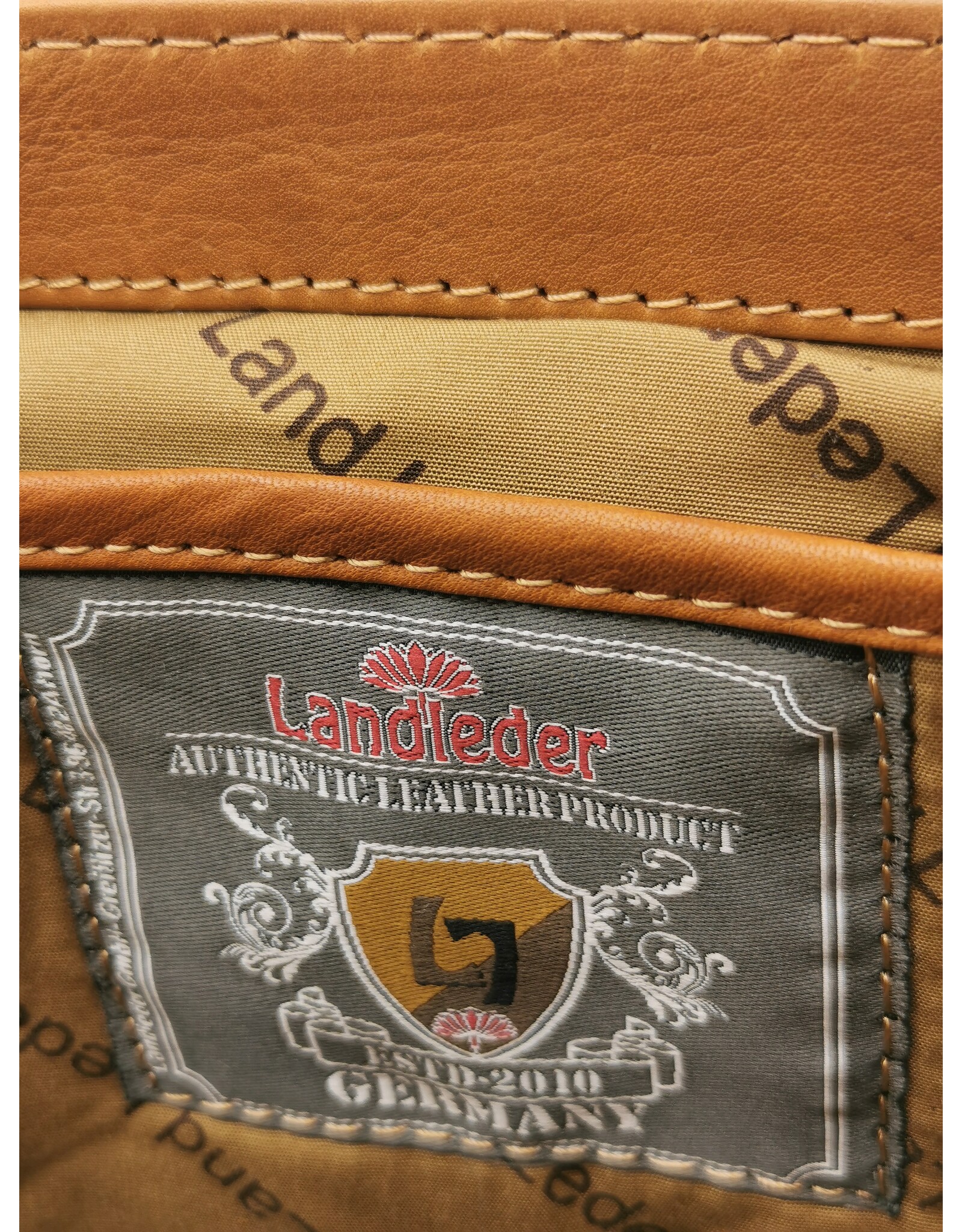 LandLeder Leren tassen - Leren Messengertas PINCH OF WAX 35cm