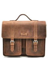LandLeder Leather bags and Leather laptop bags - Briefcase OLD SCHOOL Vintage Leather
