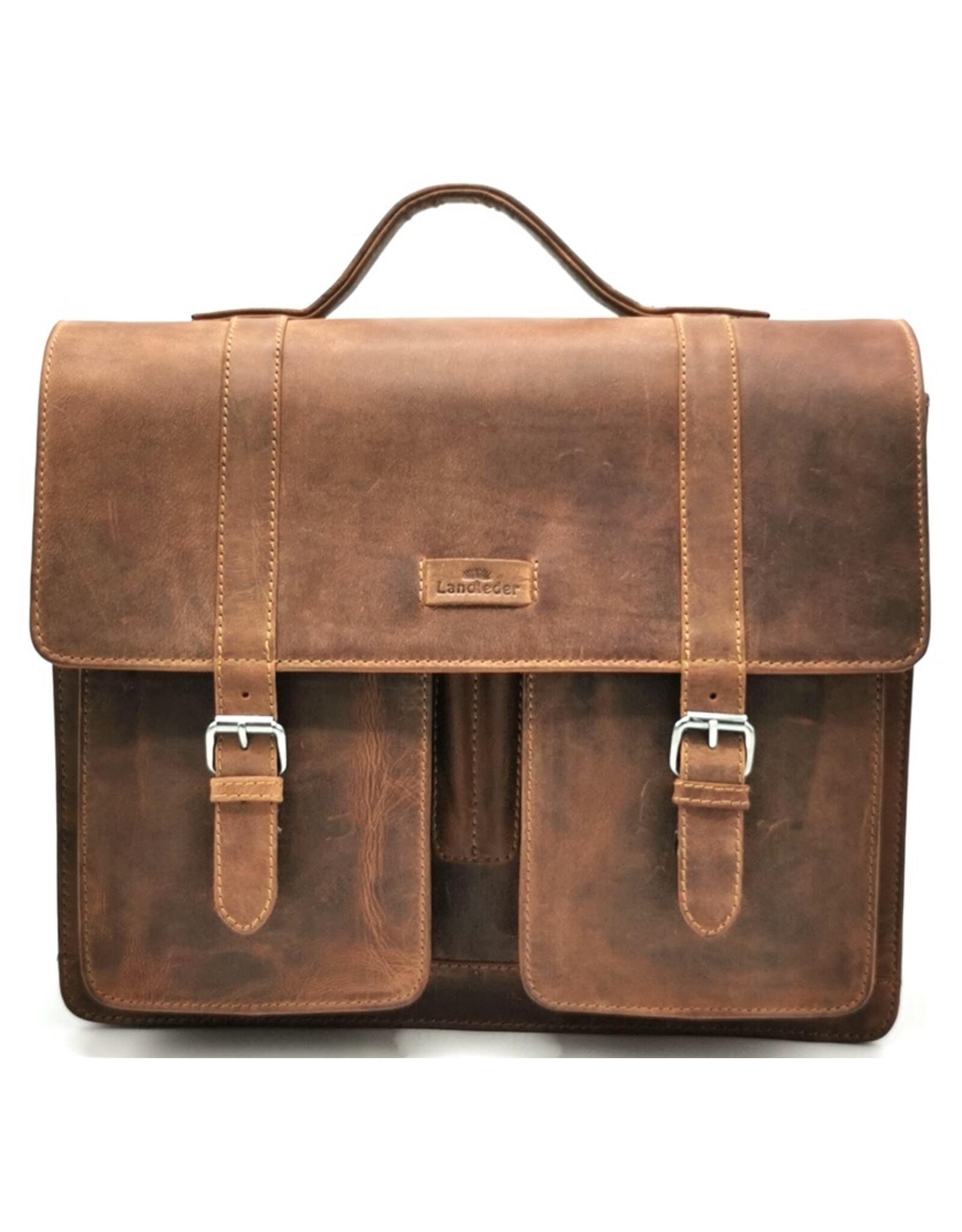 LandLeder Leather bags and Leather laptop bags - Briefcase OLD SCHOOL Vintage Leather