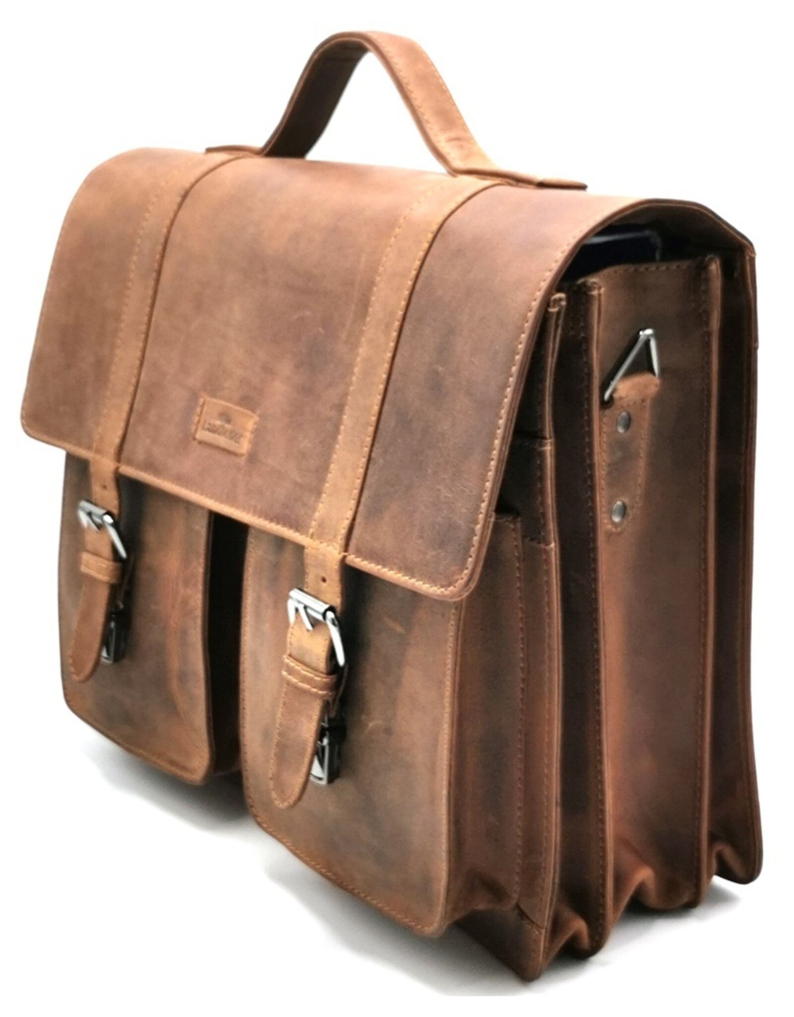 LandLeder Leather bags and Leather laptop bags - Briefcase OLD SCHOOL Vintage Leather