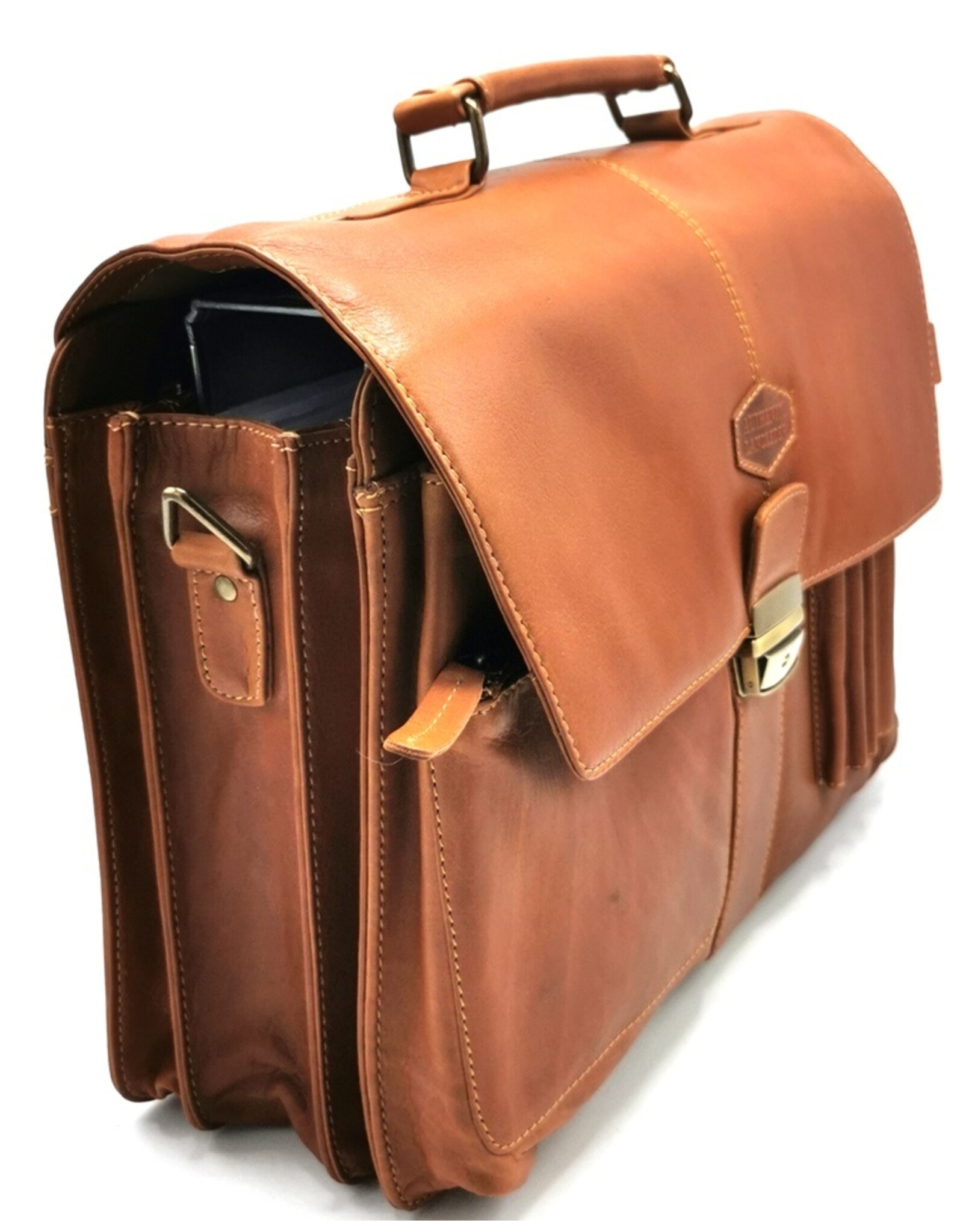 LandLeder Leather bags and Leather laptop bags - Leather Briefcase PINCH OF WAX 40cm