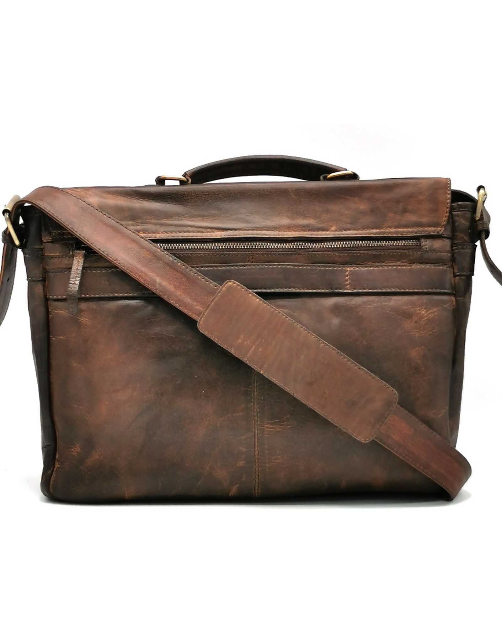 LandLeder Leather bags - Casual Briefcase CAMBRIDGE Washed Leather