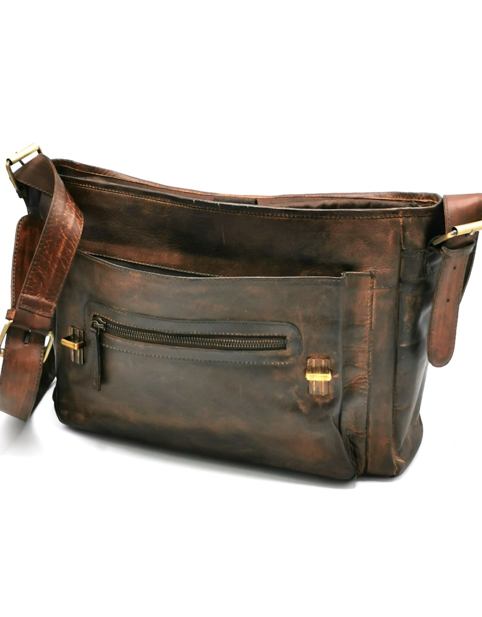 LandLeder Leather bags - Casual Briefcase CAMBRIDGE Washed Leather