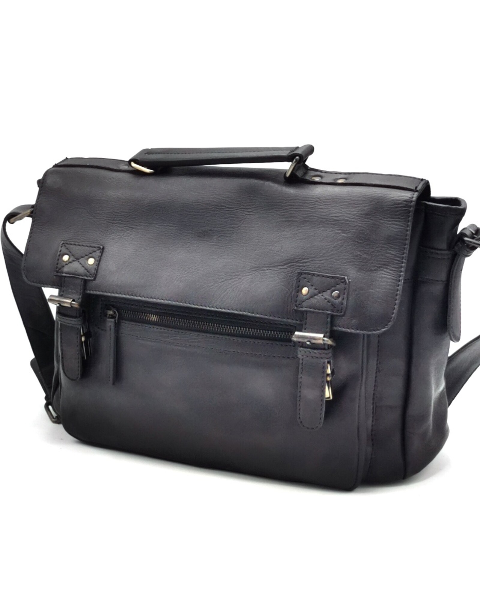 LandLeder Leather bags - Casual Briefcase CAMBRIDGE Washed Leather