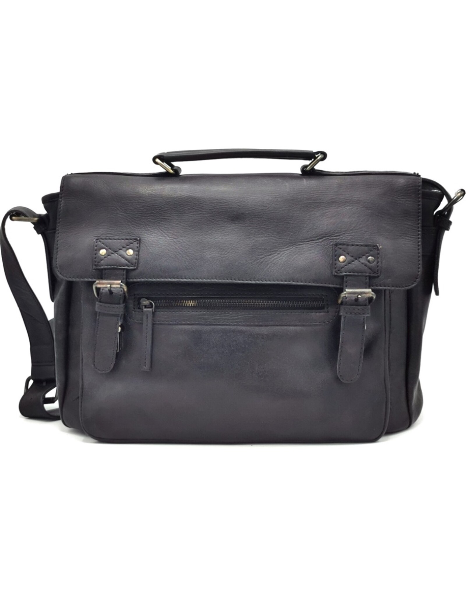 LandLeder Leather bags - Casual Briefcase CAMBRIDGE Washed Leather