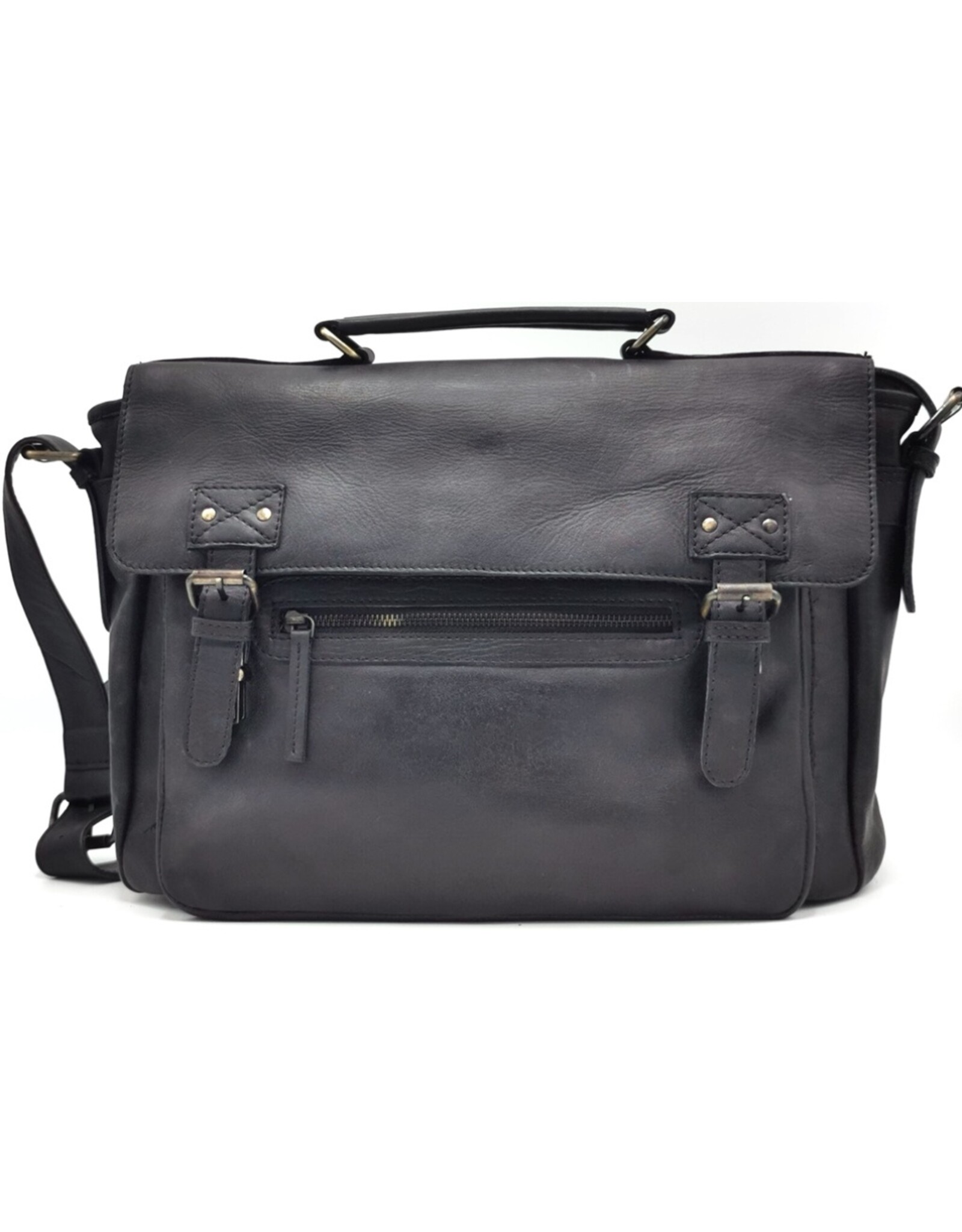 LandLeder Leather bags - Casual Briefcase CAMBRIDGE Washed Leather