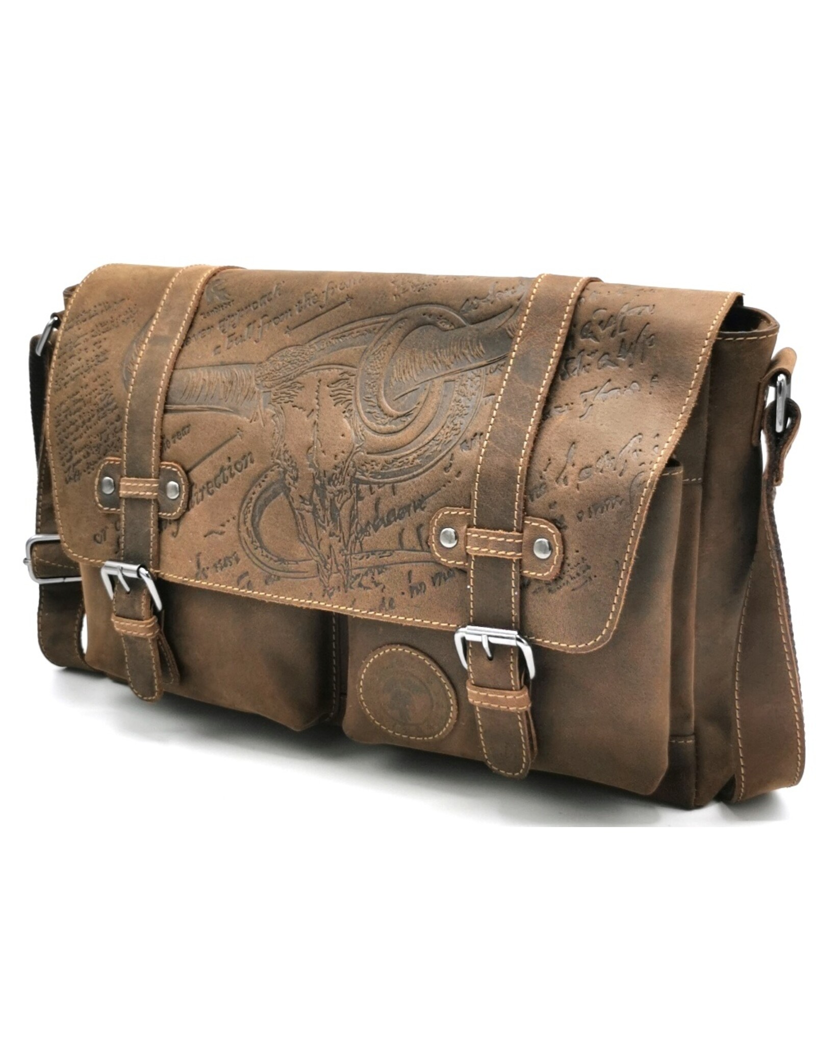 LandLeder Leren tassen - Schoudertas Postbodetas BULL & SNAKE Vintage Leder