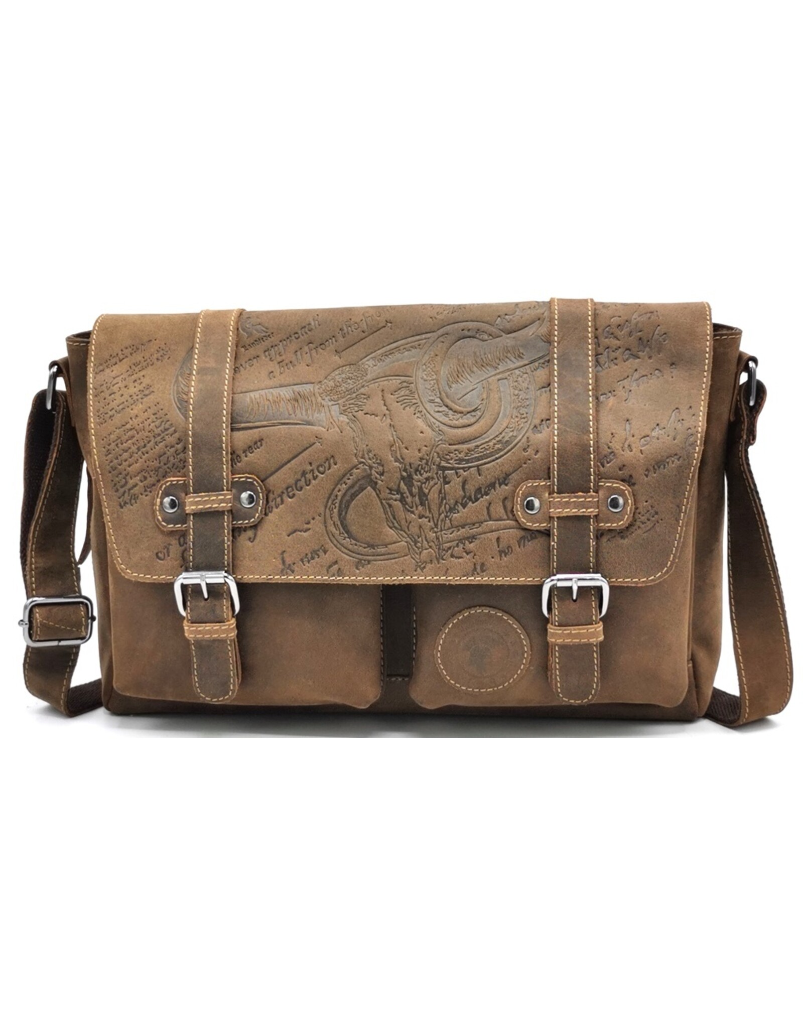 LandLeder Leren tassen - Schoudertas Postbodetas BULL & SNAKE Vintage Leder