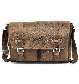 LandLeder Schoudertas Postbodetas BULL & SNAKE Vintage Leder