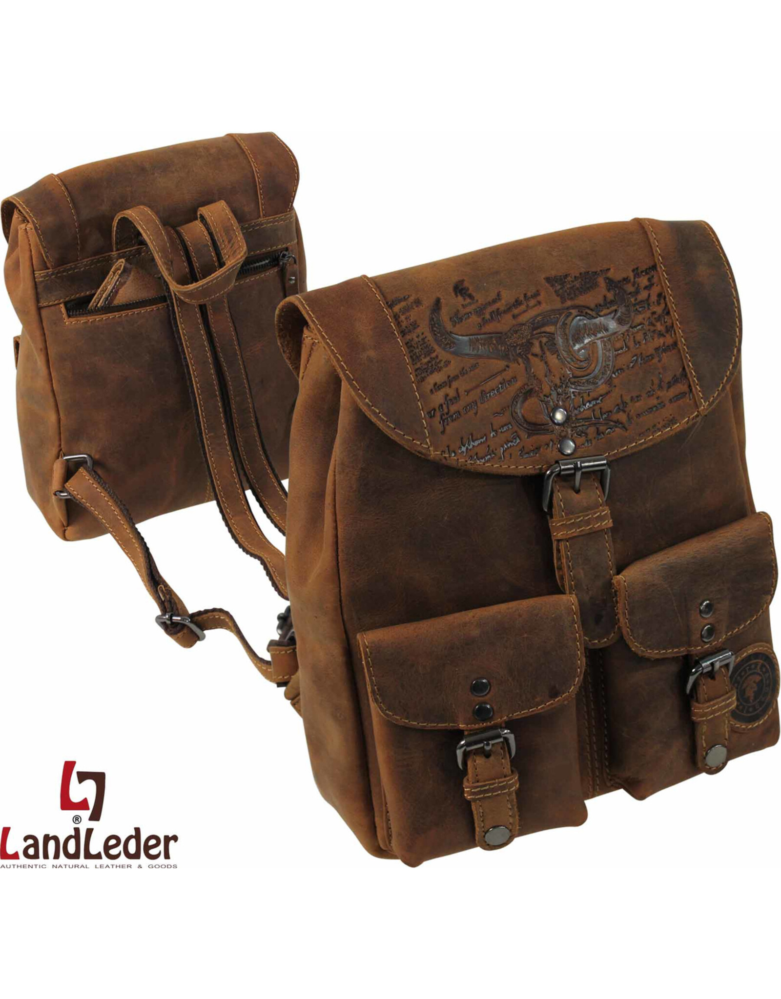 LandLeder Leather backpacks Leather shoppers - Leather Backpack BULL & SNAKE Vintage Leather