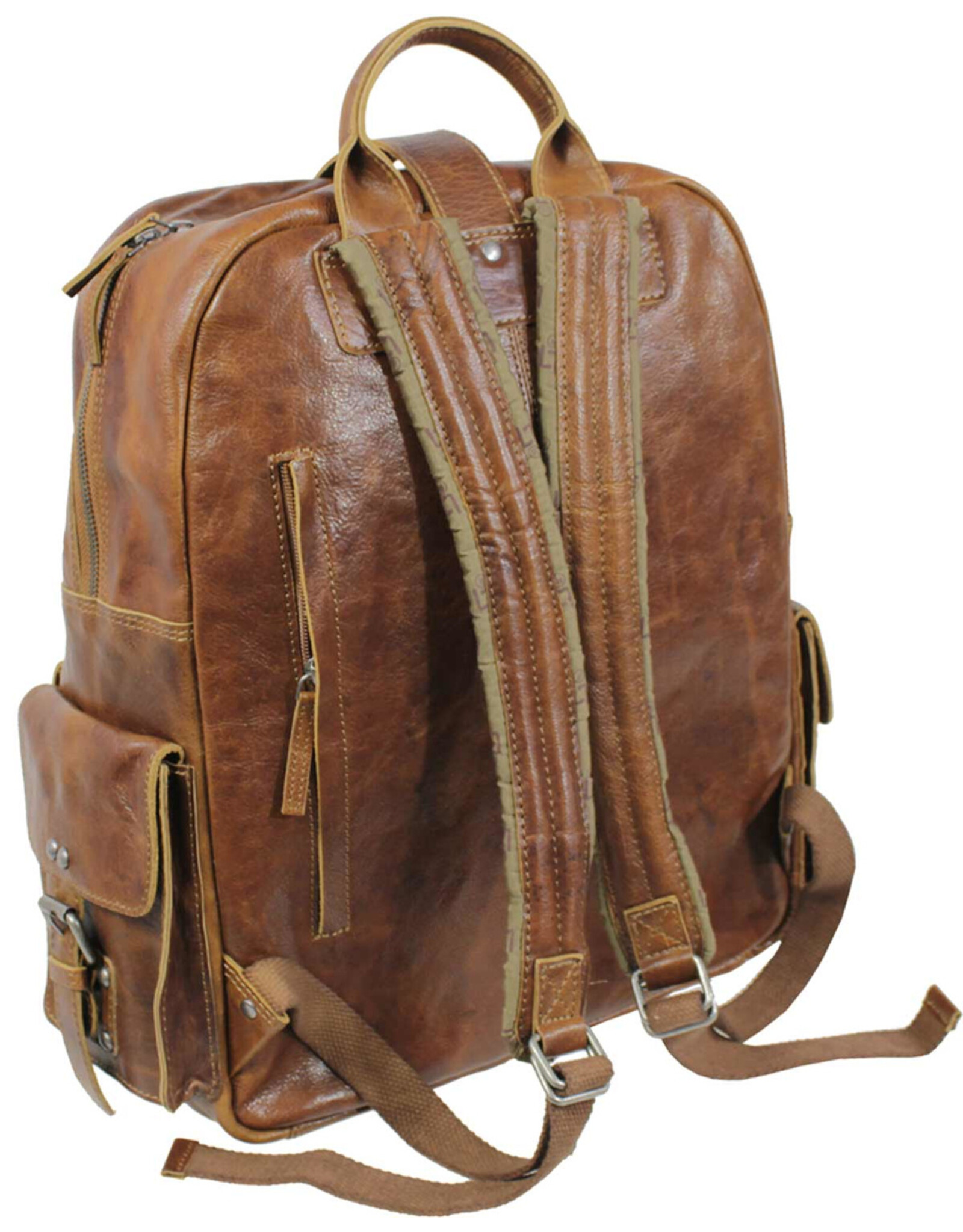 LandLeder Leather backpacks Leather shoppers - Leather Backpack JEROME XL Washed Leather