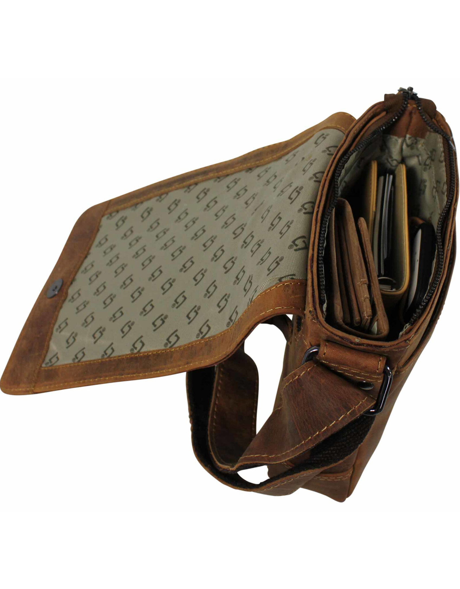 LandLeder Leather bags - Shoulder bag with cover BULL & SNAKE