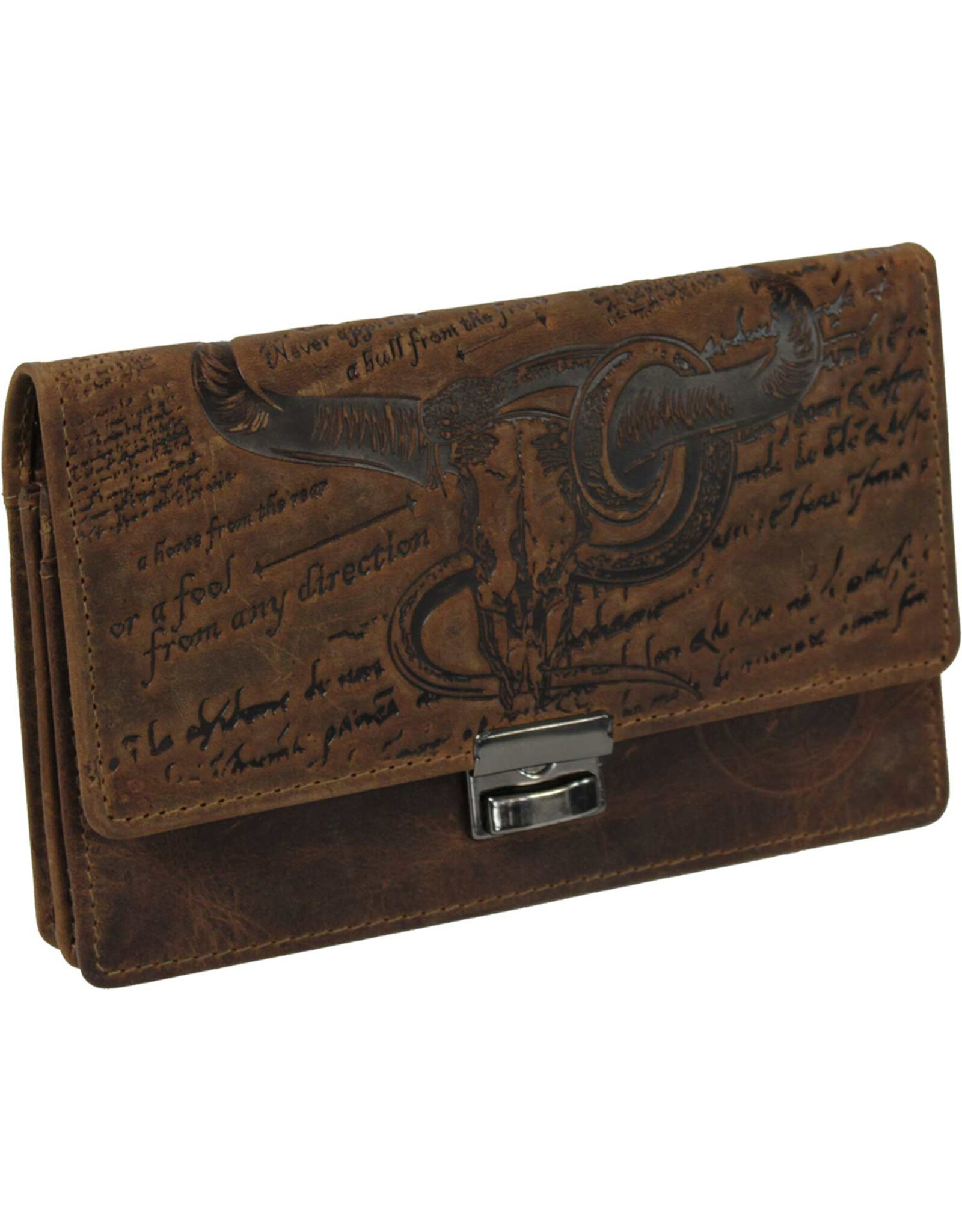 LandLeder Leather Wallets - LandLeder lock wallet BULL & SNAKE with RFID protection