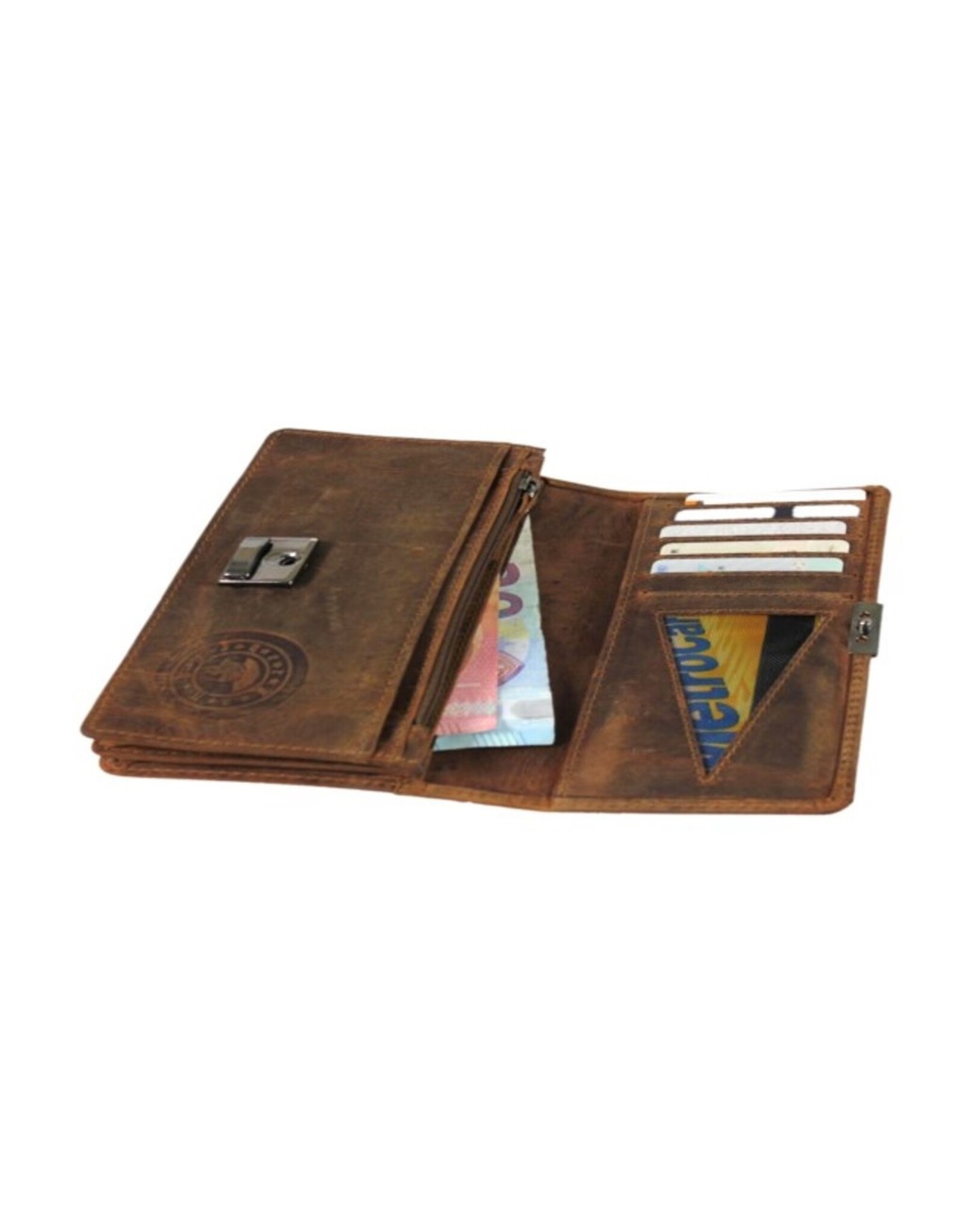 LandLeder Leather Wallets - LandLeder lock wallet BULL & SNAKE with RFID protection