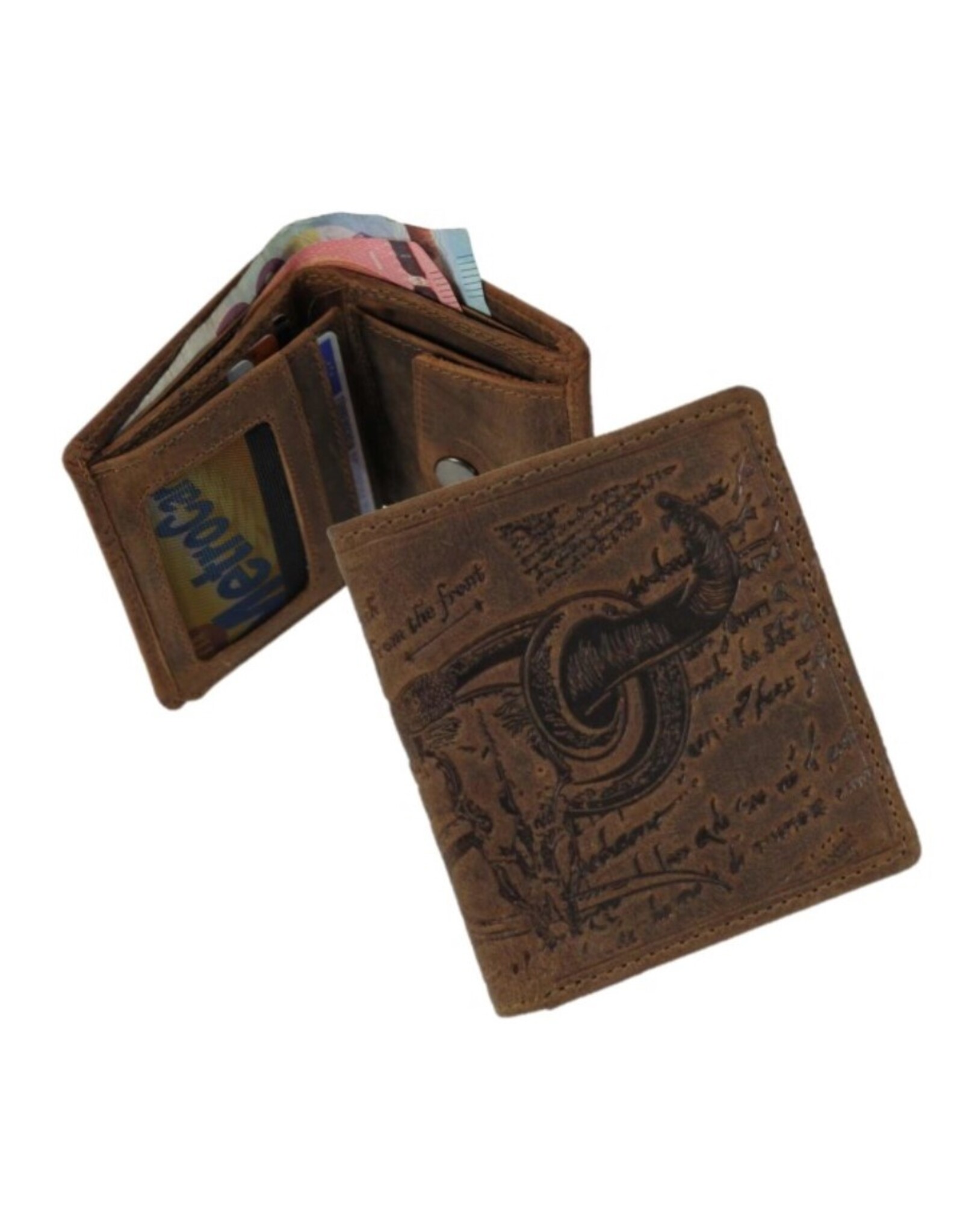 LandLeder Leather Wallets - LandLeder Combi wallet BULL & SNAKE small