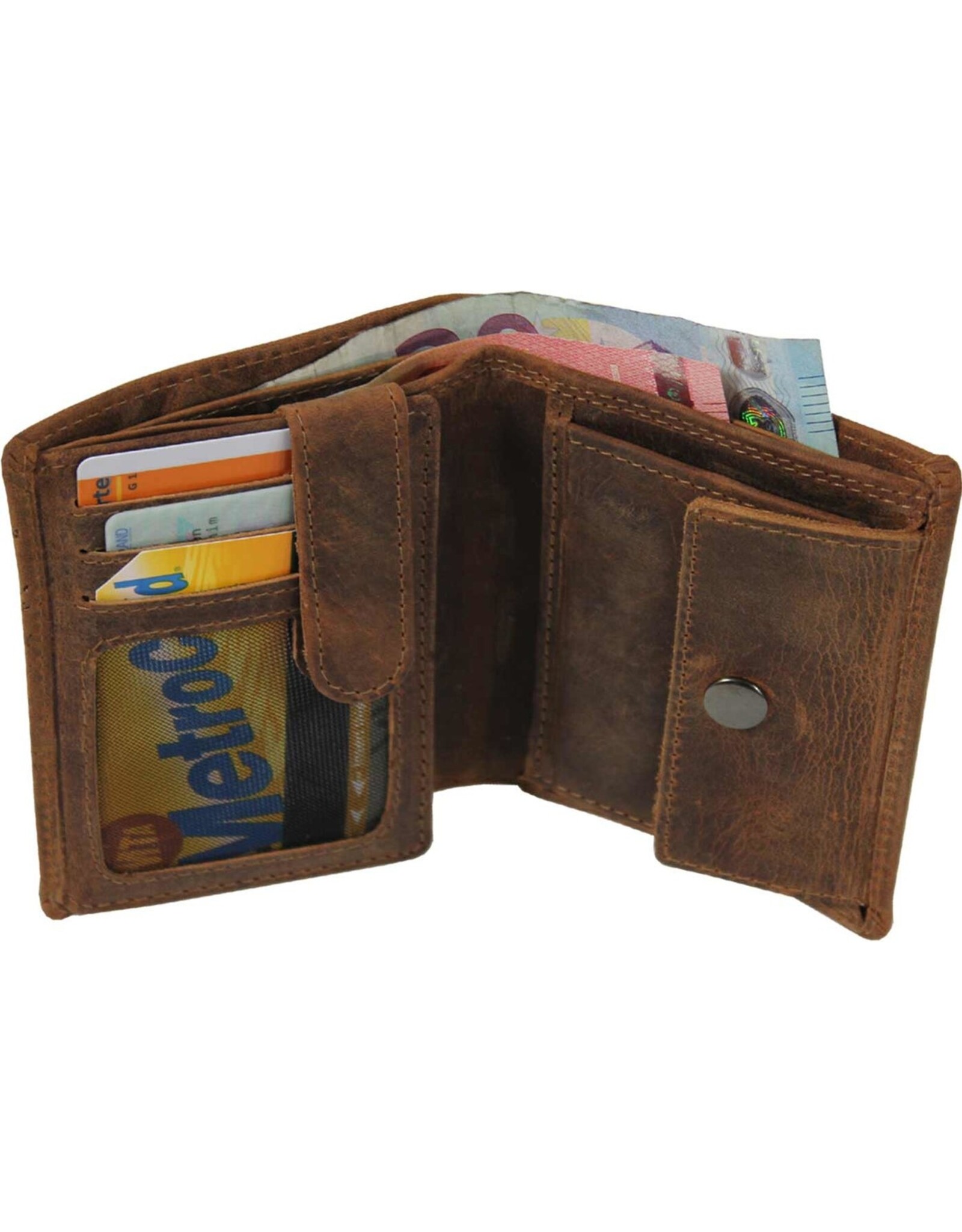 LandLeder Leather Wallets - Combi wallet BULL & SNAKE regular size, RFID