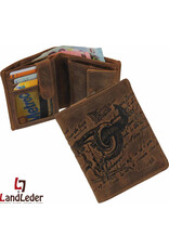 LandLeder Leather Wallets - Combi wallet BULL & SNAKE regular size, RFID