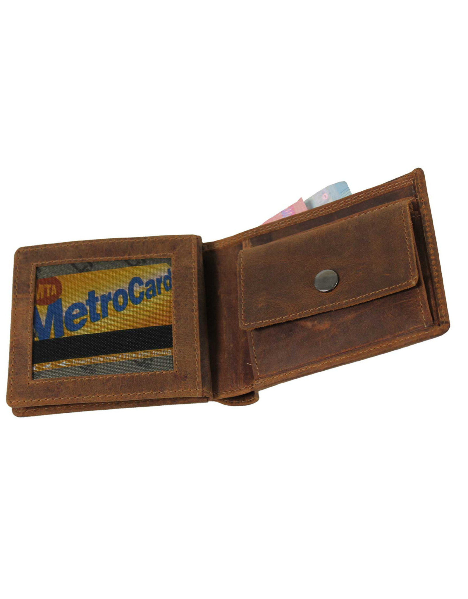 LandLeder Leren Portemonnees - LandLeder Billfold Portemonnee BULL & SNAKE met RFID