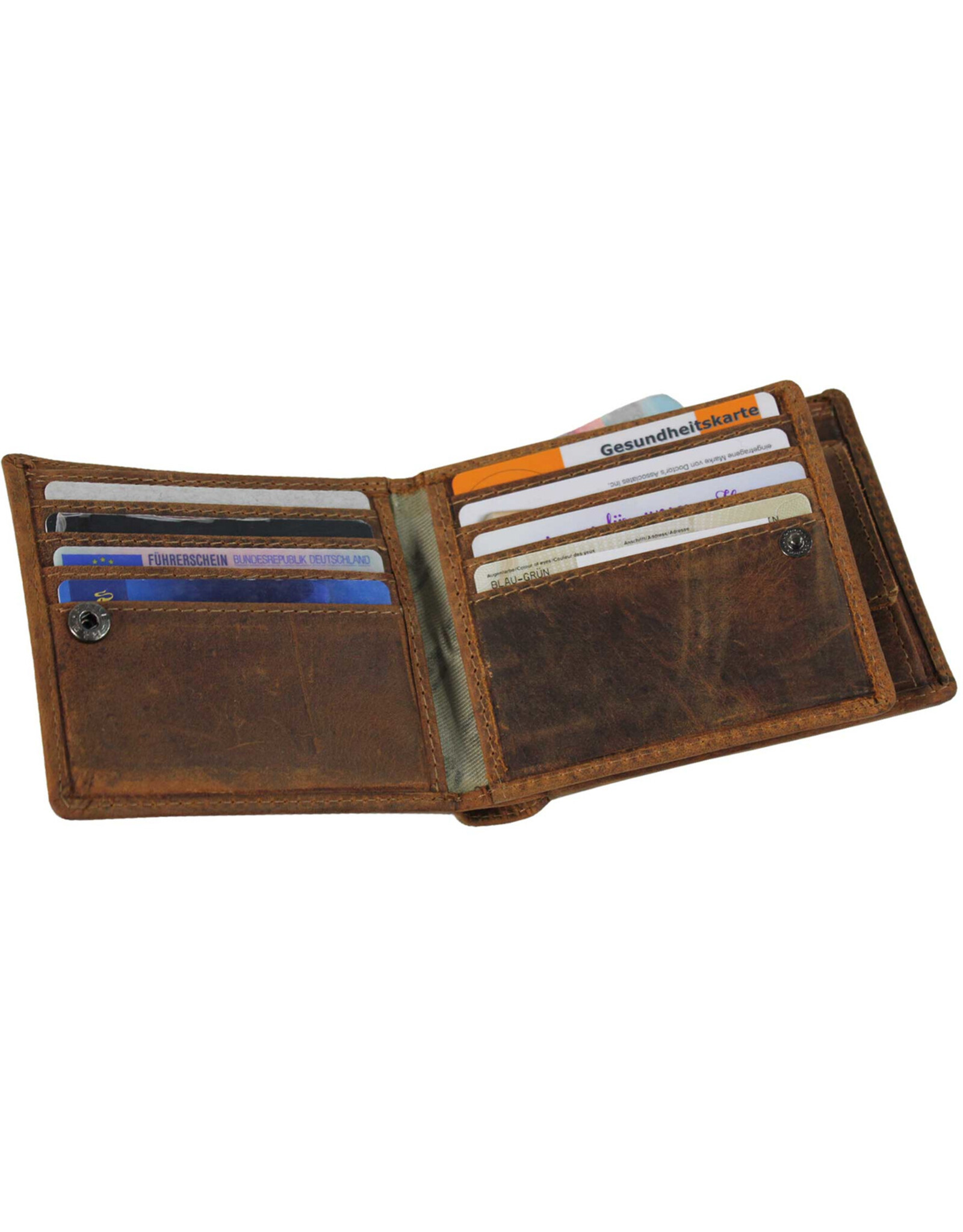 LandLeder Leren Portemonnees - LandLeder Billfold Portemonnee BULL & SNAKE met RFID