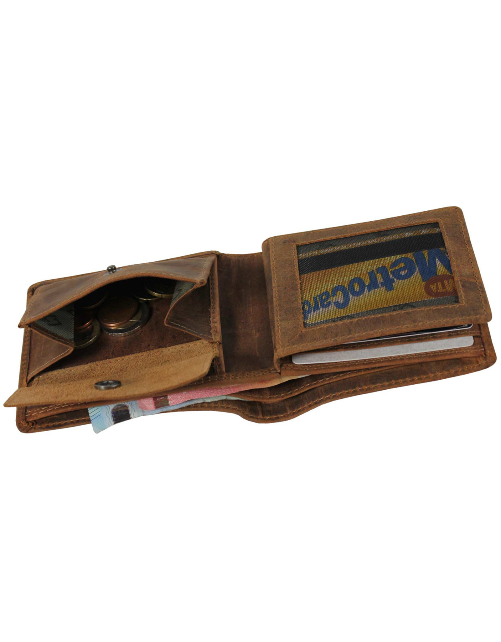 LandLeder Leren Portemonnees - LandLeder Billfold Portemonnee BULL & SNAKE met RFID