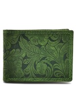 Leather Fox Leather Wallets - Leather Wallet with Embossed Flowers small