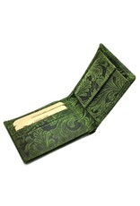 Leather Fox Leather Wallets - Leather Wallet with Embossed Flowers small