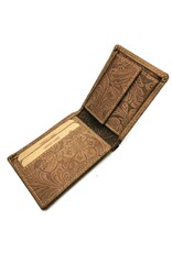 Leather Fox Leather Wallets - Leather Wallet with Embossed Flowers small