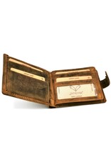 Leather Fox Leather Wallets -  Leather Wallet with embossed Wolf Buffalo Leather