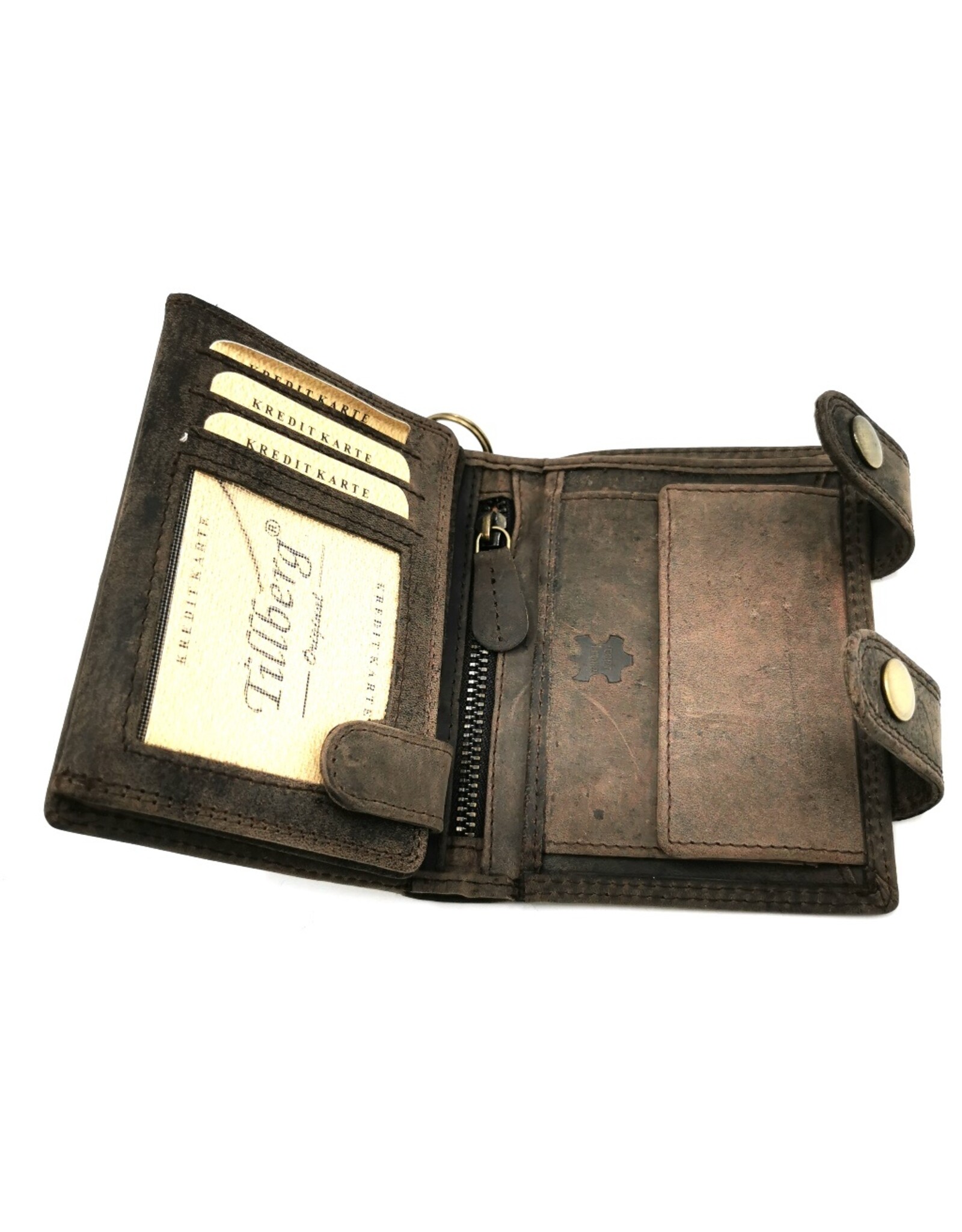 Leather Fox Leather Wallets -  Leather Wallet with Skeleton Cowboy