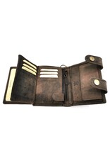 Leather Fox Leather Wallets -  Leather Wallet with Skeleton Cowboy