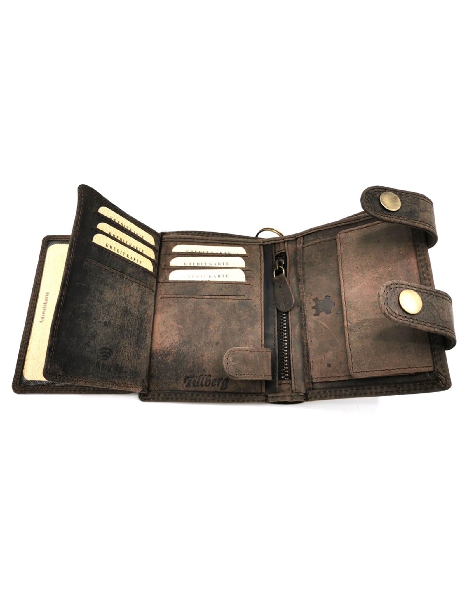 Leather Fox Leather Wallets -  Leather Wallet with Skeleton Cowboy