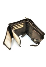 Leather Fox Leather Wallets -  Leather Wallet with Skeleton Cowboy