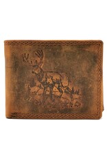 Leather Fox Leather Wallets - Leather Wallet with embossed Deer