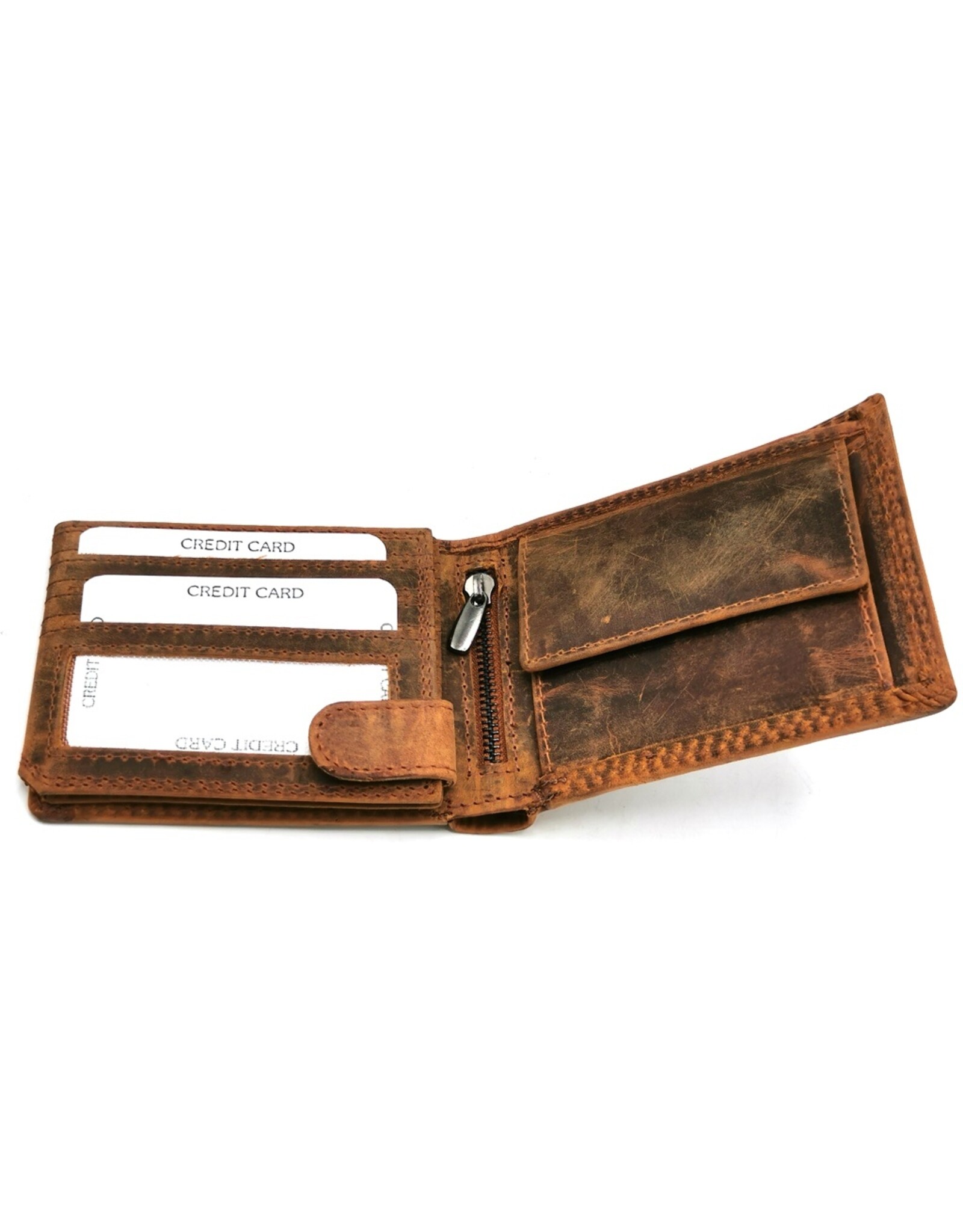 Leather Fox Leather Wallets - Leather Wallet with embossed Deer