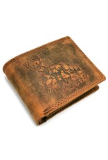 Leather Fox Leather Wallets - Leather Wallet with embossed Deer