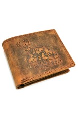 Leather Fox Leather Wallets - Leather Wallet with embossed Deer