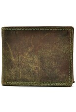 Leather Fox Leather Wallets - Leather Wallet Vintage Leather Moss Green